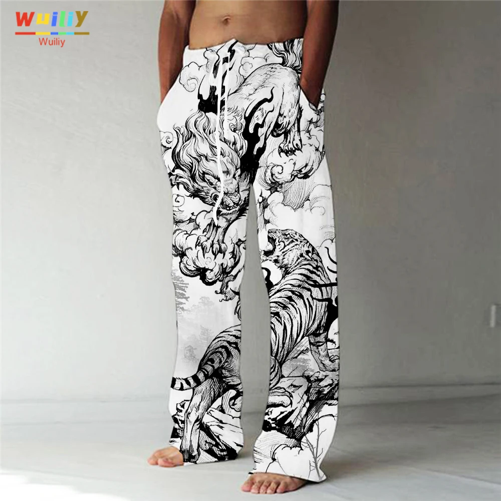 Men's Tiger Casual Pants Fashion Trousers Baggy Animal Lion Pants Pockets Drawstring Elastic Waist Beach Pants Yoga Comfort Soft
Men's Tiger Casual Pants Fashion Trousers Baggy Animal Lion Pants Pockets Drawstring Elastic Waist Beach Pants Yoga Comfort Soft
