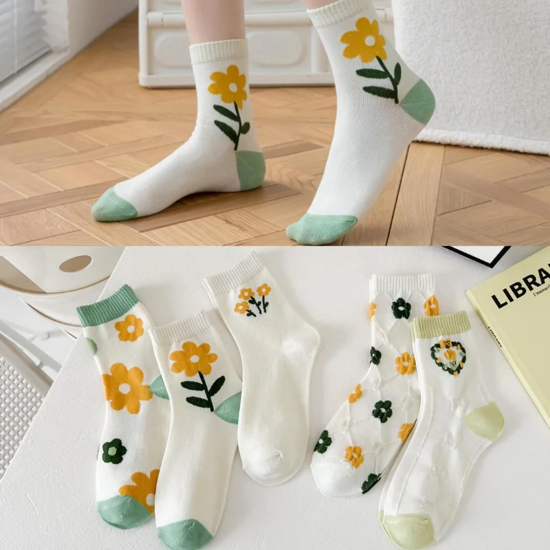 5Pair/lot Women Socks Japanese Korean Style Flower Harajuku Kawaii Mid Tube Socks Breathable Casual Short Cute Socks
5Pair/lot Women Socks Japanese Korean Style Flower Harajuku Kawaii Mid Tube Socks Breathable Casual Short Cute Socks