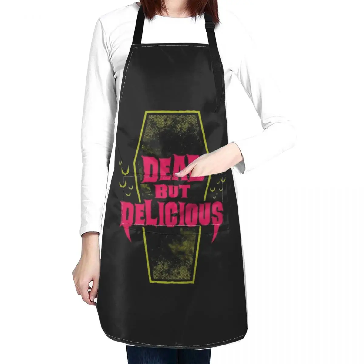 

Dead but Delicious - Funny Goth Vampire Quote Apron chef costume Things For The Home Waiter Uniforms women's work apron