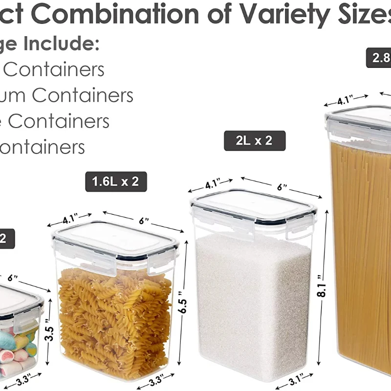 2023 Food Storage Containers Set, Kitchen Pantry Organization and Storage with Easy Lock Lids, 8 Pieces
2023 Food Storage Containers Set, Kitchen Pantry Organization and Storage with Easy Lock Lids, 8 Pieces