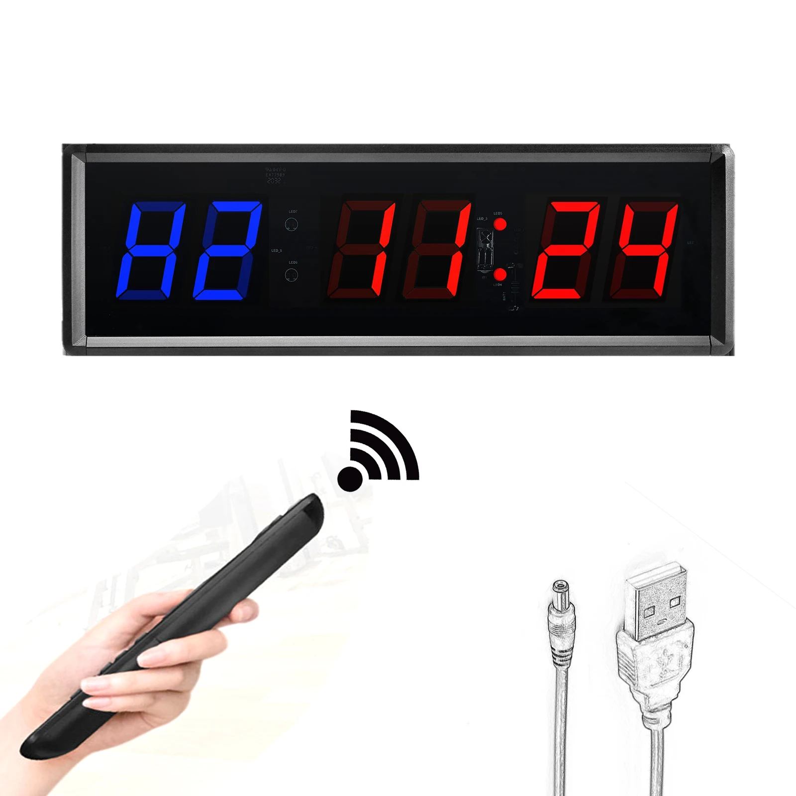 Countdown Timer Timer USB Powered Crystal Clear Display Versatile Timer Modes EMOM Wall Mount Easy Readability
Countdown Timer Timer USB Powered Crystal Clear Display Versatile Timer Modes EMOM Wall Mount Easy Readability