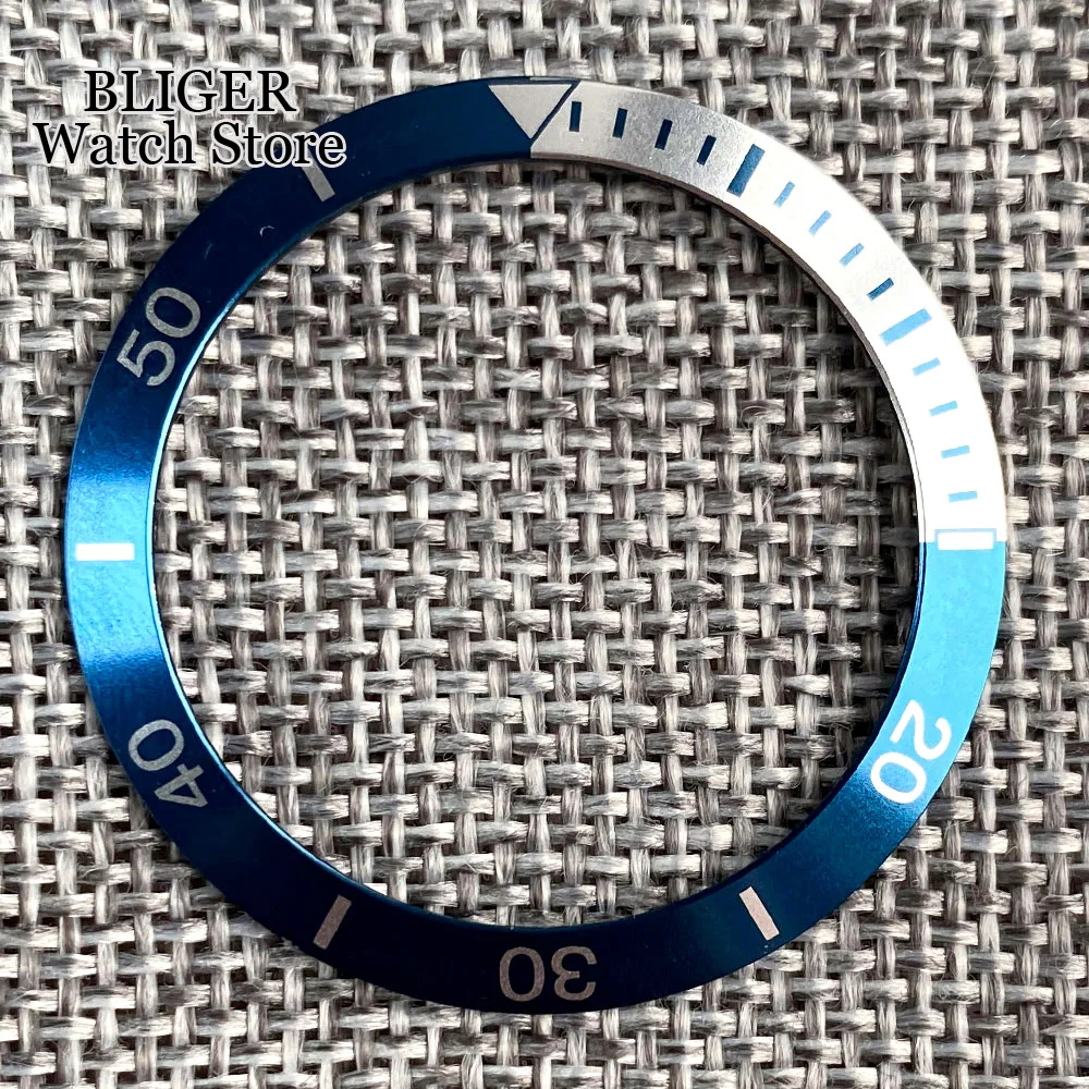 BLIGER Aluminum Alloy Slope 38mm*30.6mm Blue Bezel Insert fit 40mm GMT/NH35 Automatic Men's Watch Parts 
BLIGER Aluminum Alloy Slope 38mm*30.6mm Blue Bezel Insert fit 40mm GMT/NH35 Automatic Men's Watch Parts