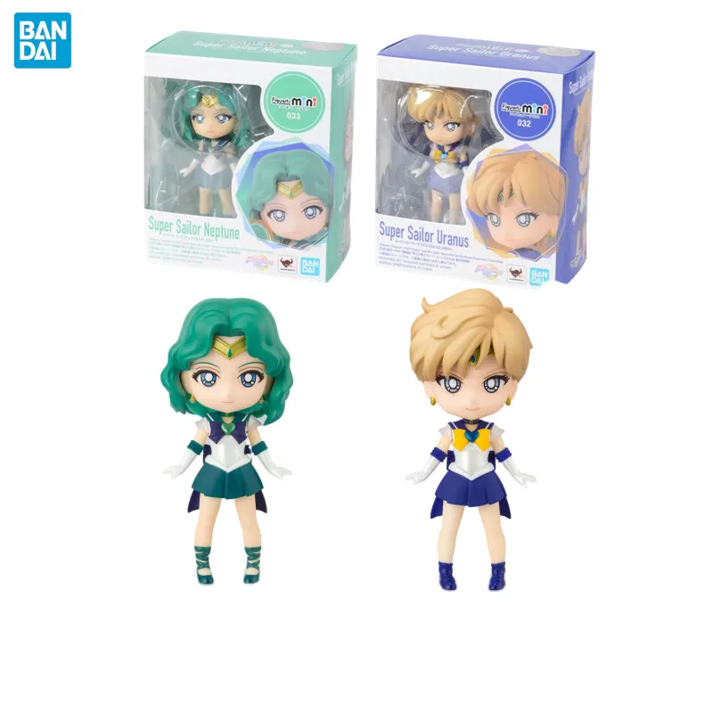 

Bandai Original SAILOR MOON Anime Figuarts Mini ZERO Super Sailor Uranus Kaiou Michiru Anime Figure Model Toys for Girls Gift