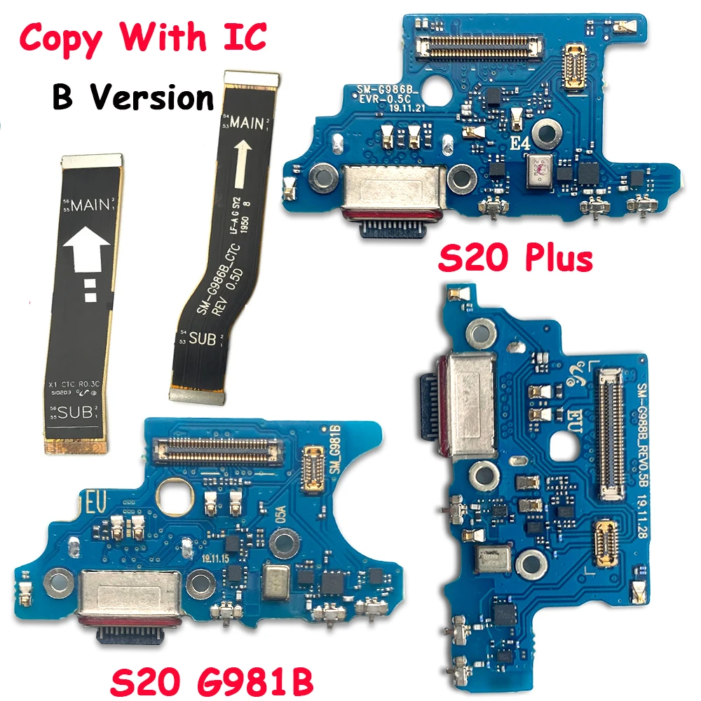 

Док-разъем для Samsung S20 Plus Ultra G986B G988B G981B, зарядная плата с USB-портом, гибкий кабель с микрофоном, протестирован