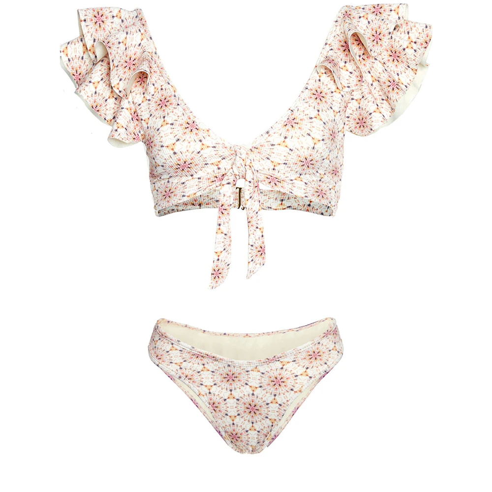 Printed Ruffled Bikini Set Split Swimsuit 2022 Woman Summer Feminino Beach Wear Fashion Pieces for Slim Fit Elegance
Printed Ruffled Bikini Set Split Swimsuit 2022 Woman Summer Feminino Beach Wear Fashion Pieces for Slim Fit Elegance