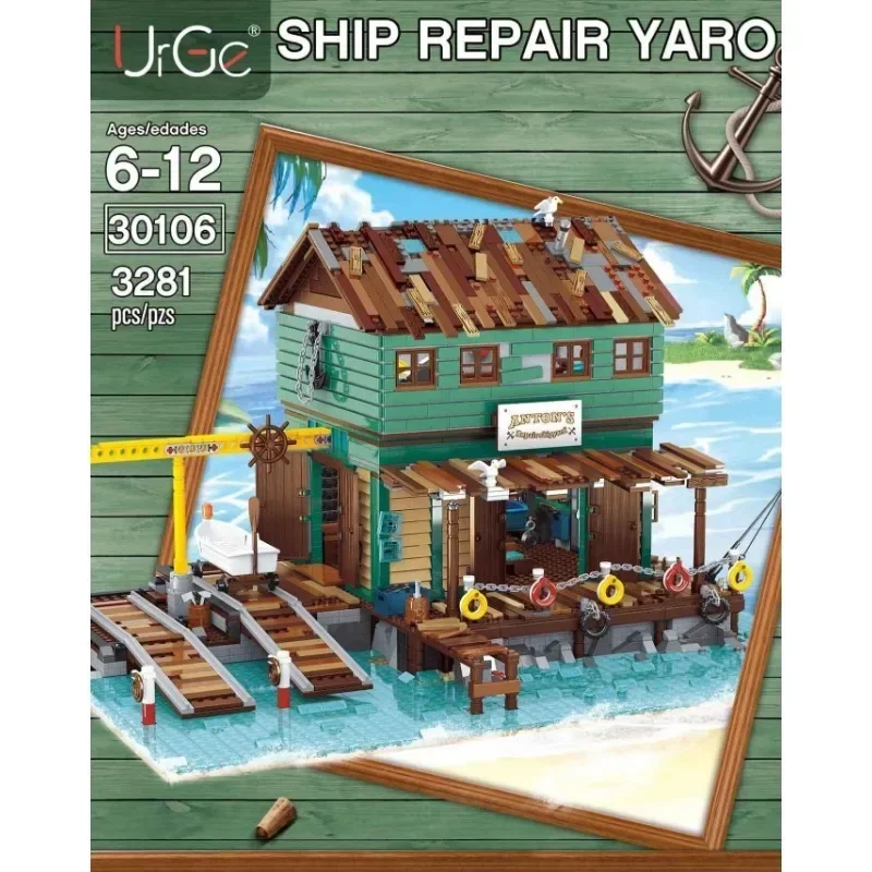 Creative Expert Modular Buildings MOC 30106 Fisherman Hut Shipyard Model 2621PCS Building Blocks Brick Toys for Children Gift
Creative Expert Modular Buildings MOC 30106 Fisherman Hut Shipyard Model 2621PCS Building Blocks Brick Toys for Children Gift