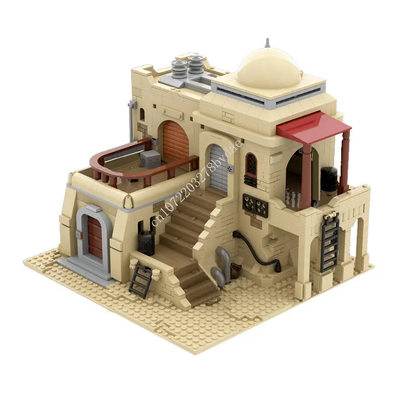 

1207PCS MOC Space Battle Tatooine Eisley Villa Desert City Model Building Blocks Technology Bricks Creative Assembly Toys Gifts