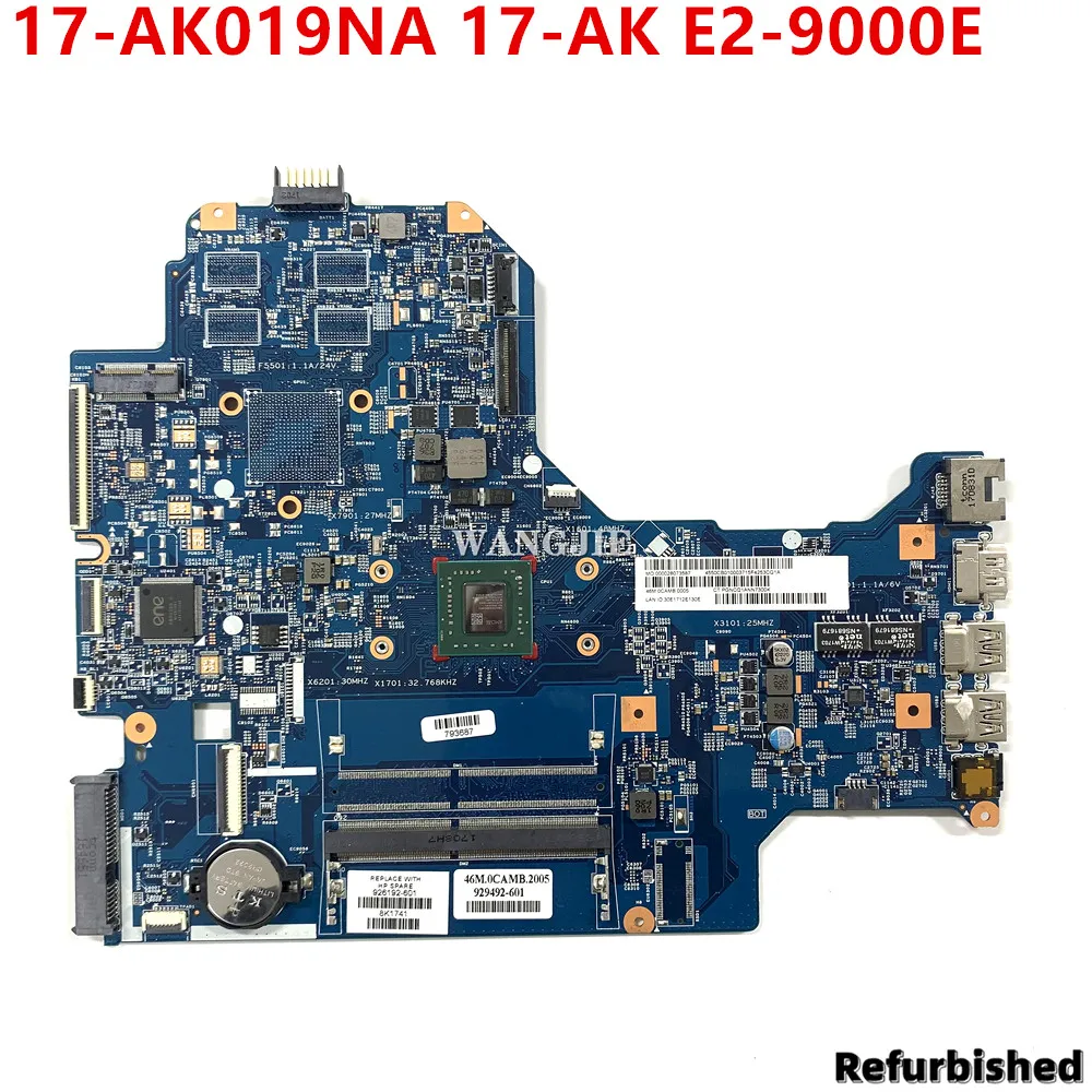 Refurbished For HP 17-AK019NA 17-AK Series Laptop Motherboard E2-9000E CPU 926192-601 926192-001 16892-2 448.0CB02.0021
Refurbished For HP 17-AK019NA 17-AK Series Laptop Motherboard E2-9000E CPU 926192-601 926192-001 16892-2 448.0CB02.0021