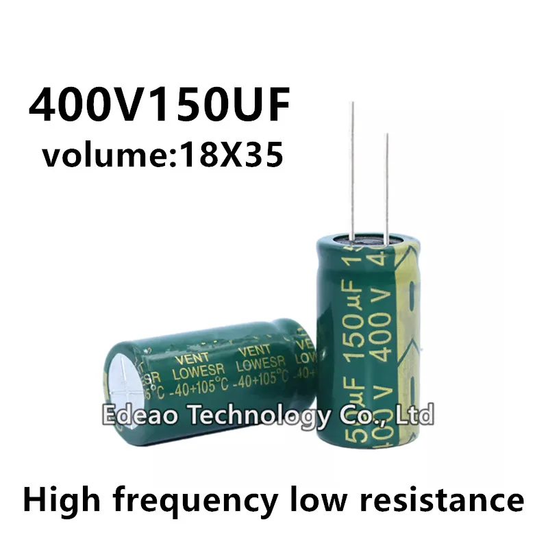 5pcs/lot 400V 150UF 400V150UF 150UF400V volume: 18x35 18*35 mm High frequency low resistance aluminum electrolytic capacitor 
5pcs/lot 400V 150UF 400V150UF 150UF400V volume: 18x35 18*35 mm High frequency low resistance aluminum electrolytic capacitor