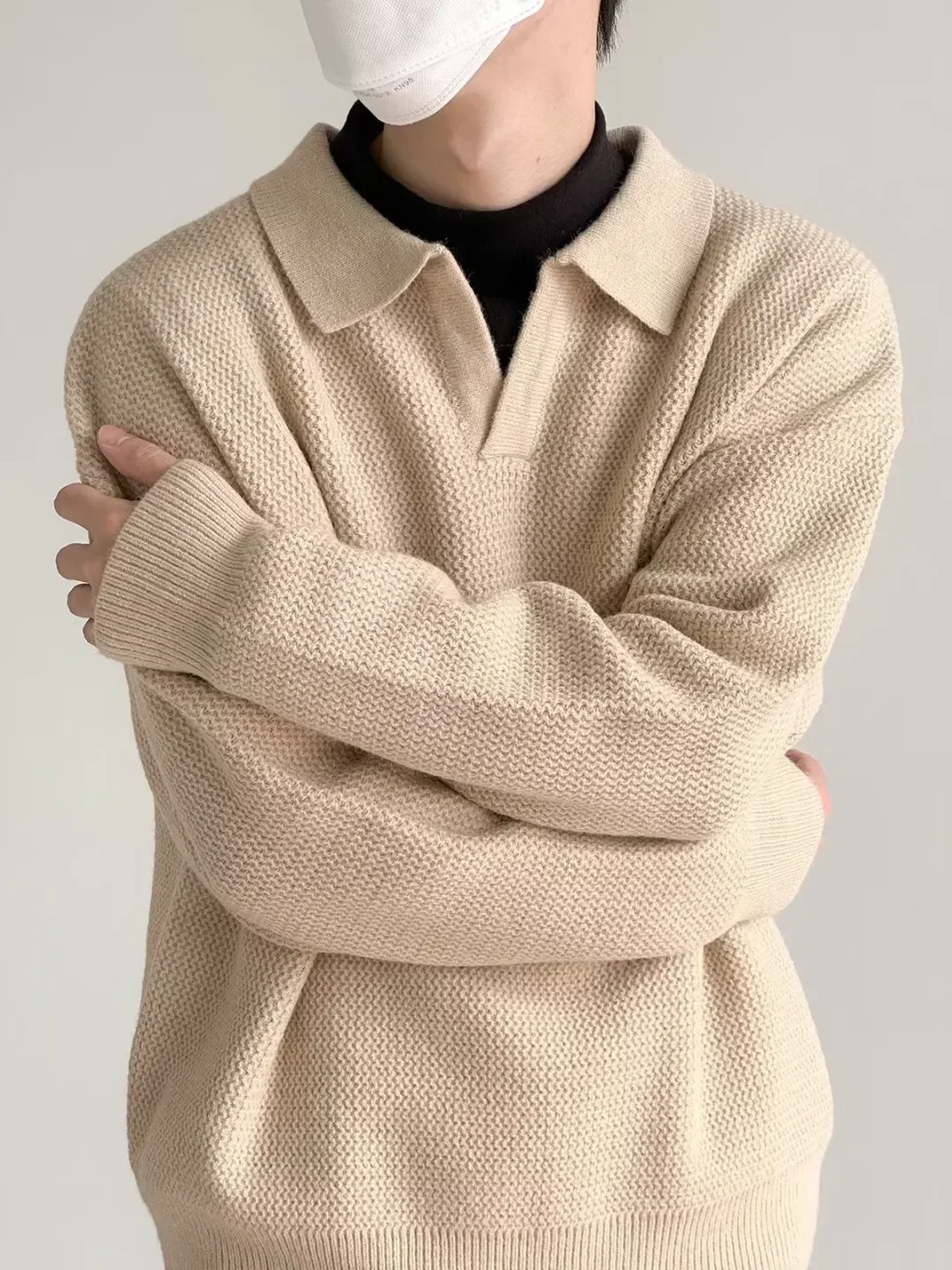 Knitted Sweater Men Old Money Oversize Casual Pullovers for Man Autumn Winter Khaki Polo Tops Male Streetwear Korean
Knitted Sweater Men Old Money Oversize Casual Pullovers for Man Autumn Winter Khaki Polo Tops Male Streetwear Korean