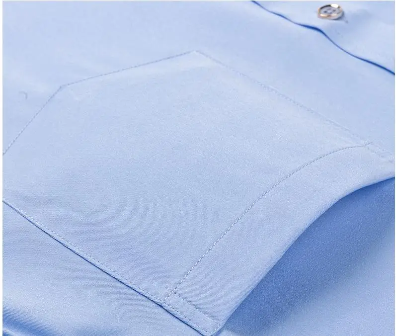 For Men's Business Dress Shirts Male Formal Button-Down Social Collar Camisa Social Elastic Anti-wrinkle Casual Men Shirt Pocket 40 S71d04aa9ed404e85ac2a8bb06ad85c1b9