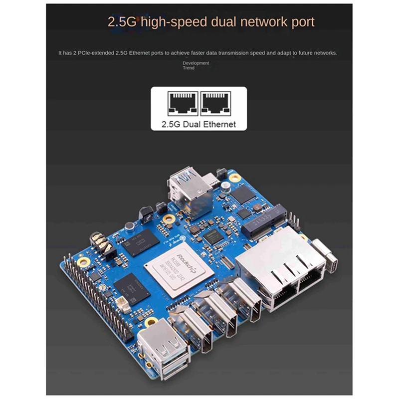 

For Orange Pi 5 Plus RAM+256GB Emmc Module RK3588 Octa-Core 64-Bit Supports 8K Video 2.5G Supports Wifi6 BT Module