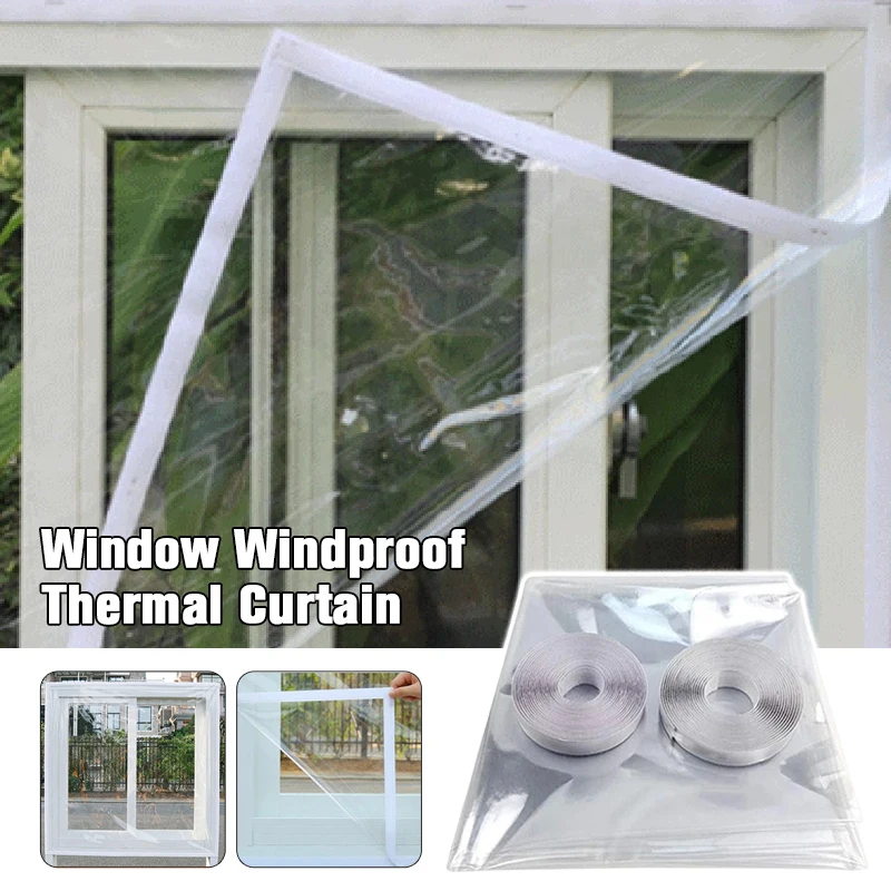 Winter Window Sealing Kit Heavy Duty Window Insulation Film with 2 Rolls of Hook Tape Suitable for Most Window Types
Winter Window Sealing Kit Heavy Duty Window Insulation Film with 2 Rolls of Hook Tape Suitable for Most Window Types