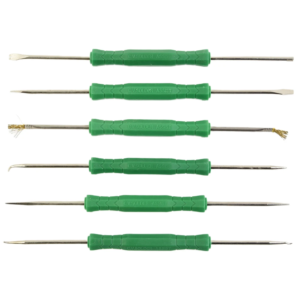 6PCS Desoldering Aid Tool Kit Carbon Steel Circuit Board Soldering Welding Auxiliary Tools Welding Oldering Aid PCB Cleaning
6PCS Desoldering Aid Tool Kit Carbon Steel Circuit Board Soldering Welding Auxiliary Tools Welding Oldering Aid PCB Cleaning