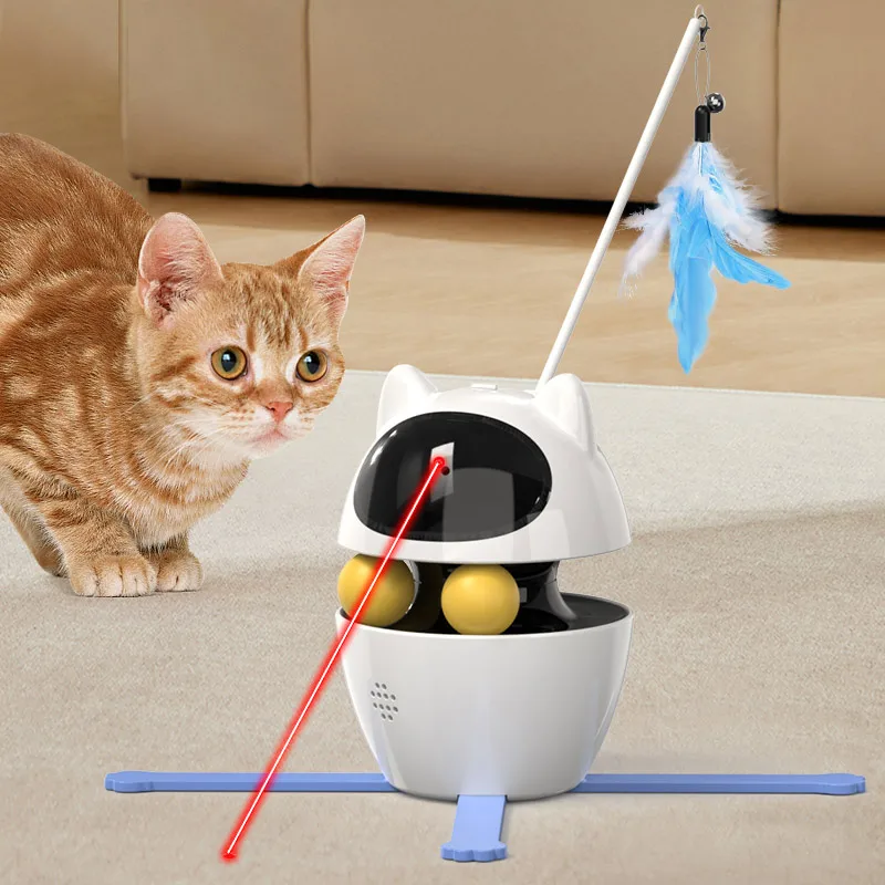 

Автоматические игрушки для кошек 3 в 1, Интерактивная Умная игрушка для домашних животных, светодиодная Лазерная электронная палочка для домашних животных, товары для кошек