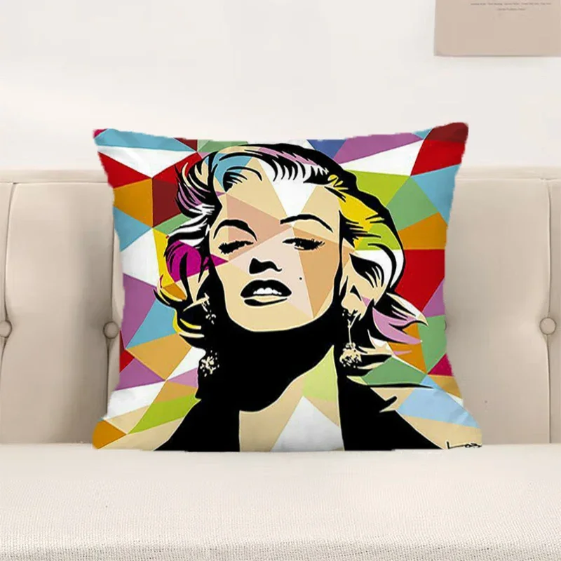 

Short Plush Custom Pillow Pillowcase Double-sided Printing Throw Pillows Marilyn Monroe Cushion Covers Decorative Sofa Cushions