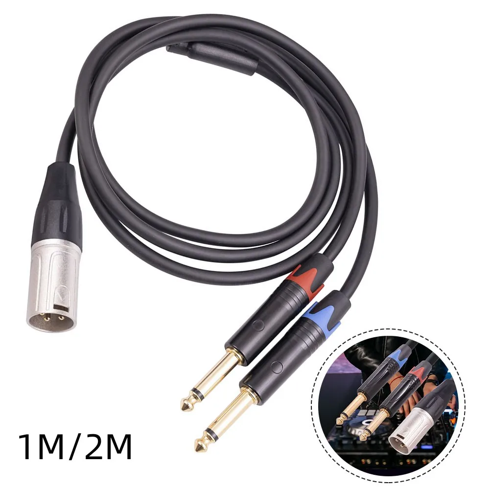 6.35mm Dual 1/4 Inch To XLR Male Y Cable Microphone Audio Converter Adapter Professional Electric Guitar Microphone Accessories
6.35mm Dual 1/4 Inch To XLR Male Y Cable Microphone Audio Converter Adapter Professional Electric Guitar Microphone Accessories