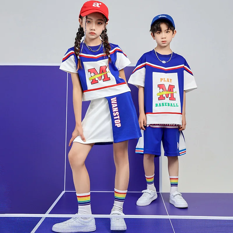 New Children Cheerleading Performance Clothing Casual T Shirt Shorts Kids Hip Hop Dance Clothes Boys Girls Stage Show Costumes
New Children Cheerleading Performance Clothing Casual T Shirt Shorts Kids Hip Hop Dance Clothes Boys Girls Stage Show Costumes