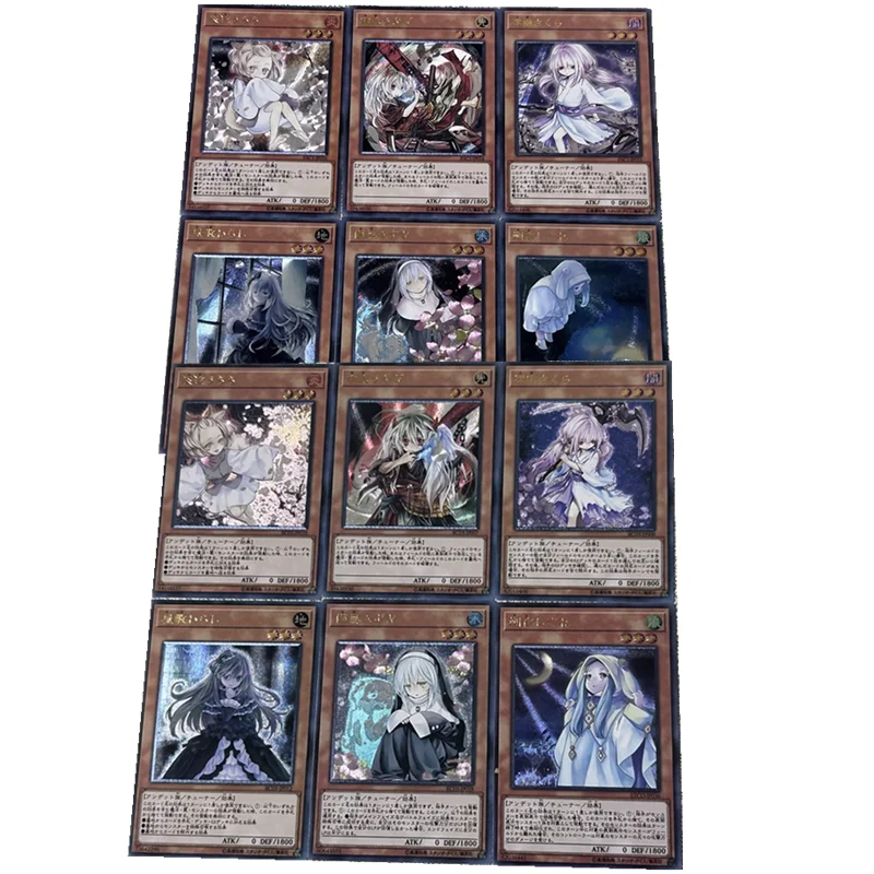 

6Pcs/Set Yu-Gi-Oh Flash Card Ghost Sister & Spooky Dogwood Ghost Mourner & Moonlit Chill Anime Game Collection Card Diy Gift Toy