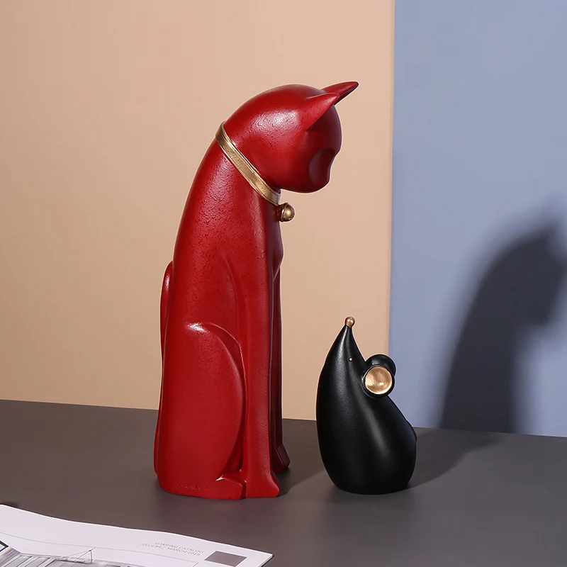 Simple Home Decoration Cat and Mouse Statue Kawaii Room Decor Resin Sculpture Light Luxury Living Room Desk Accessories Gift
Simple Home Decoration Cat and Mouse Statue Kawaii Room Decor Resin Sculpture Light Luxury Living Room Desk Accessories Gift