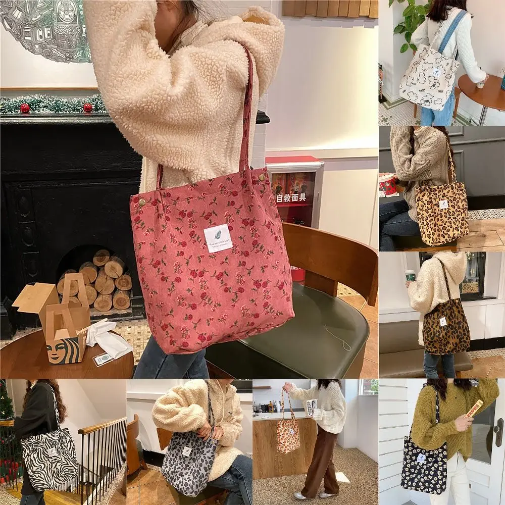 Contrast Color Floral Leopard Print Shoulder Bag Canvas Large Capacity Korean Style Tote Bags Underarm Bag Girls Girls Maiden
Contrast Color Floral Leopard Print Shoulder Bag Canvas Large Capacity Korean Style Tote Bags Underarm Bag Girls Girls Maiden