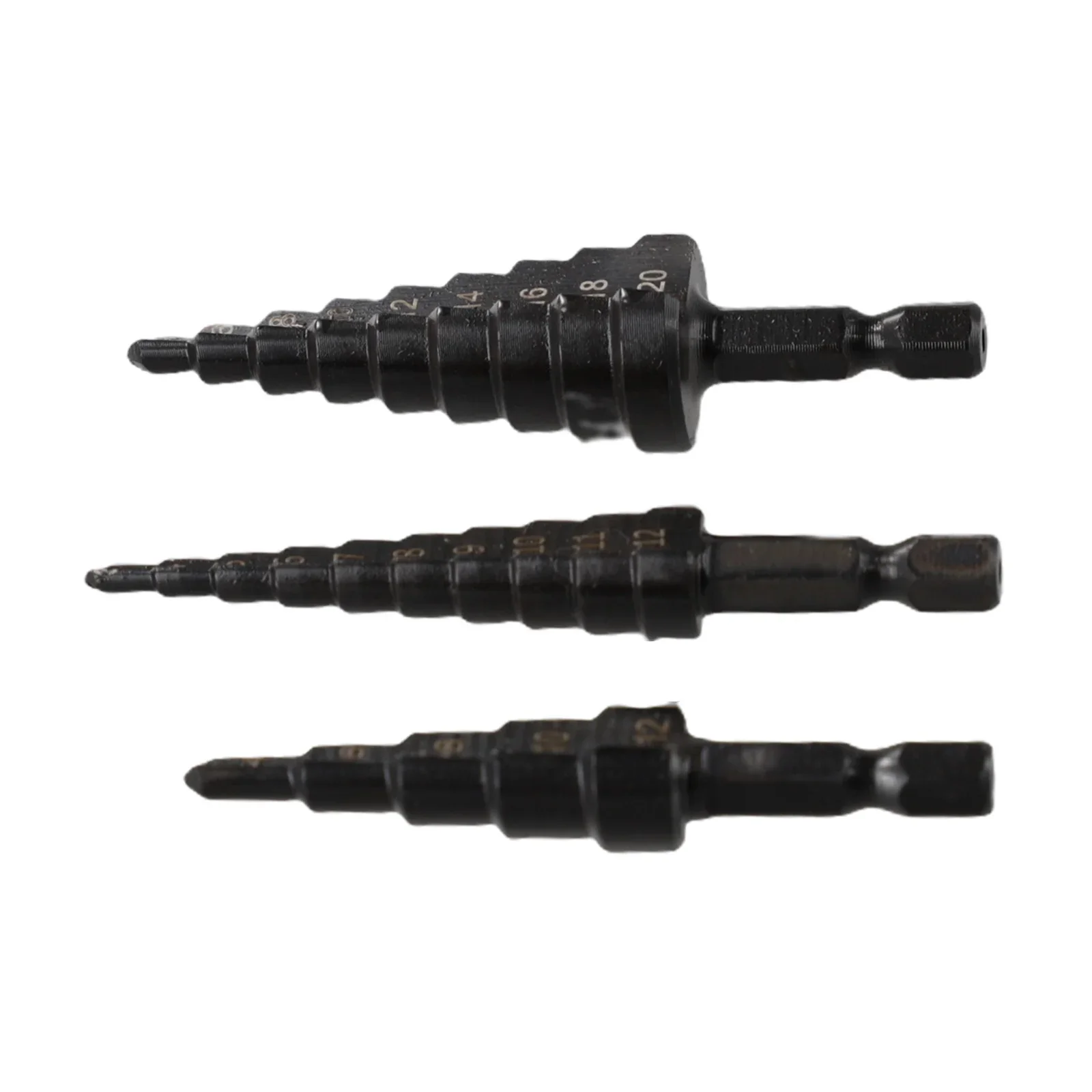 3Pcs Coated Straight Groove Step Drill Bit 3-12mm 4-12mm 4-20mm Hole Cutter Home DIY Power Tool Spare Parts For Replacing
3Pcs Coated Straight Groove Step Drill Bit 3-12mm 4-12mm 4-20mm Hole Cutter Home DIY Power Tool Spare Parts For Replacing