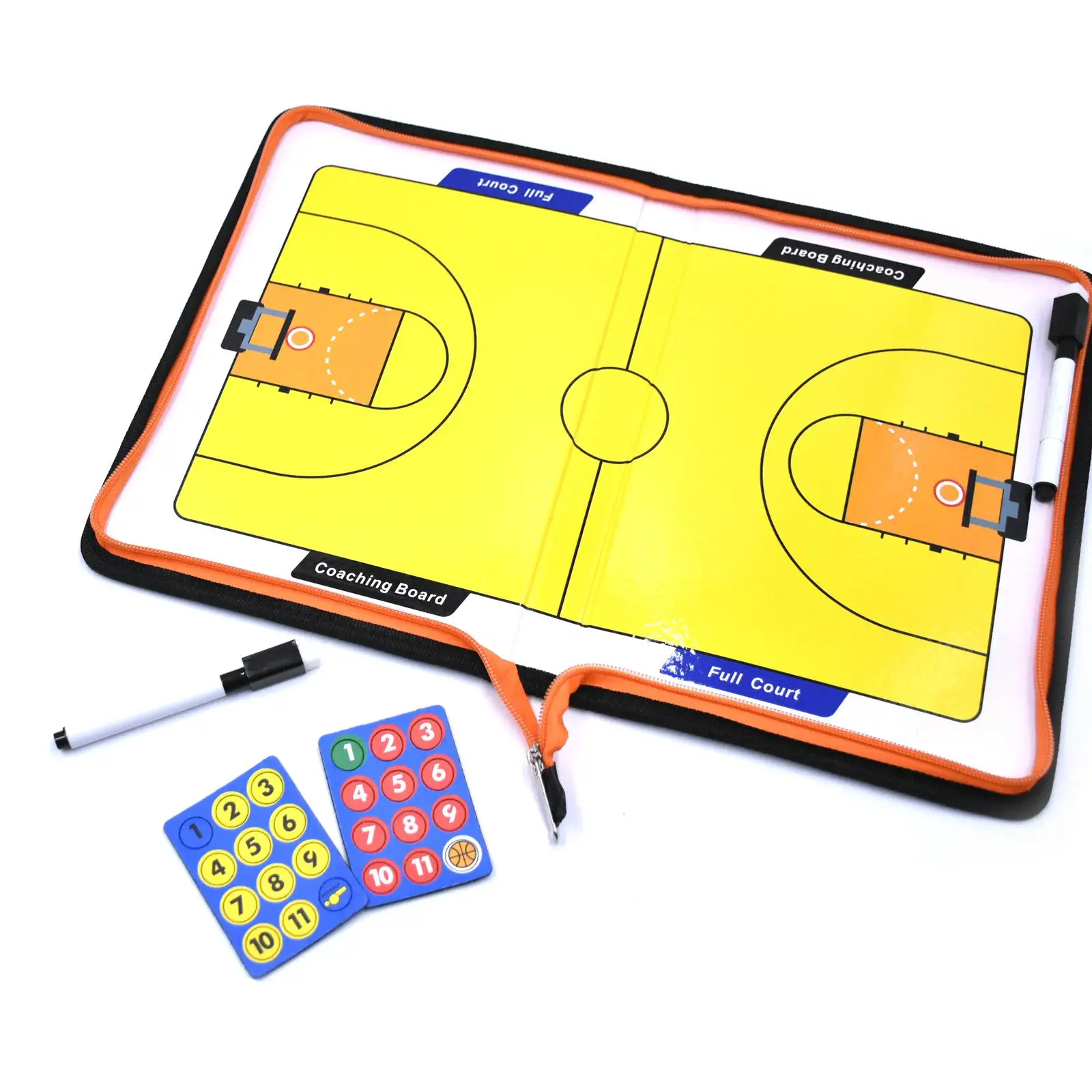 

Clipboard Dry Erase Portable with Marker Pen Erasable Marker Folding Training Basketball Coaching Board Play Board Coaches Board