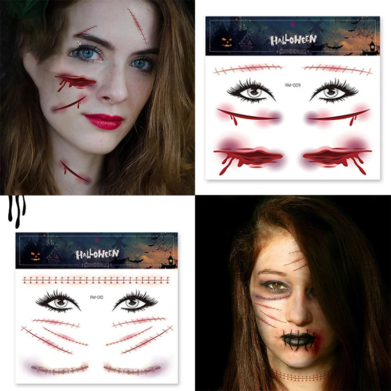 New Halloween Holiday Face Makeup and Terror Spider and Scar Mask Design Fake Temporary Waterproof Tattoo Party Sticker
New Halloween Holiday Face Makeup and Terror Spider and Scar Mask Design Fake Temporary Waterproof Tattoo Party Sticker