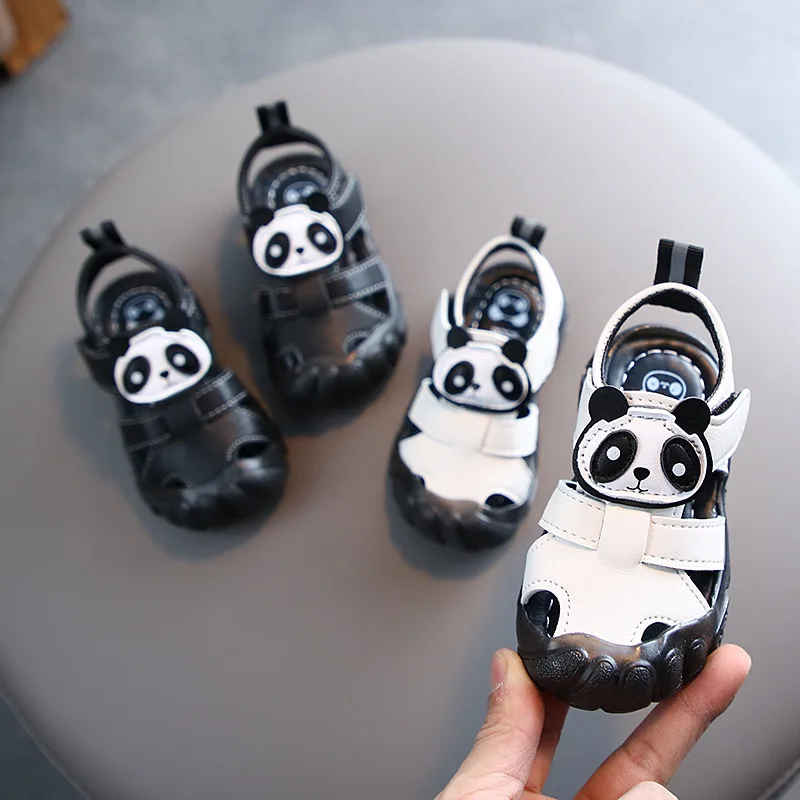 

Baby Sandals Panda Pattern Girls and Boys Cartoon Beach Shoes Anime New Summer Toddler Shoe zapatos niña сандали для мальчика