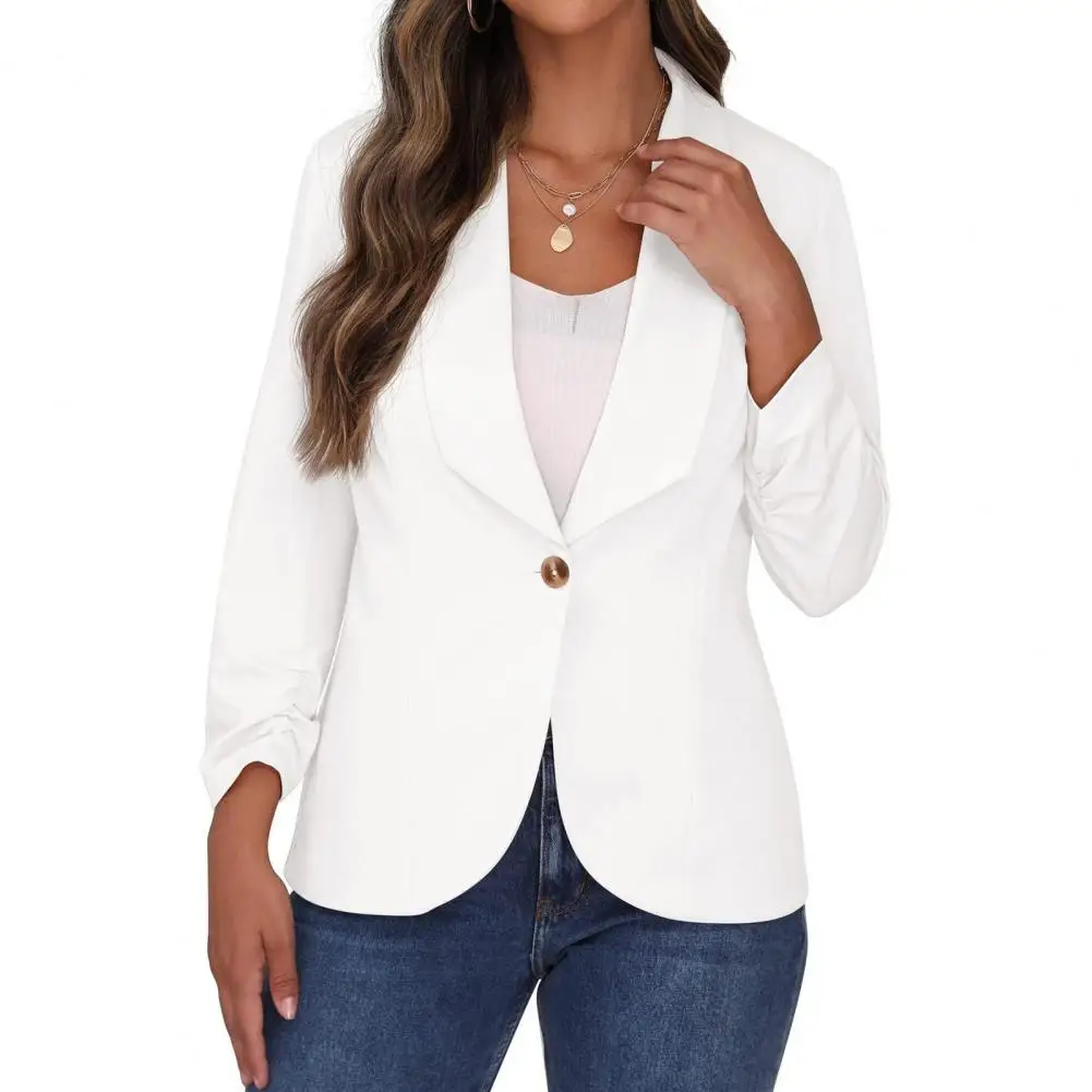 Interview Wear Lady Solid Color Chic Professional Women's Business S Single Button Long Sleeve Mid-length for Office Commute
Interview Wear Lady Solid Color Chic Professional Women's Business S Single Button Long Sleeve Mid-length for Office Commute