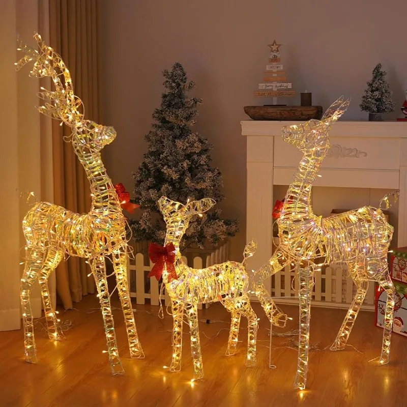 3 Piece Christmas Reindeer Outdoor Decorations, Large Christmas Deer Family Set Lighted with 280 Lights Indoor Outdoor Yard Lawn
3 Piece Christmas Reindeer Outdoor Decorations, Large Christmas Deer Family Set Lighted with 280 Lights Indoor Outdoor Yard Lawn