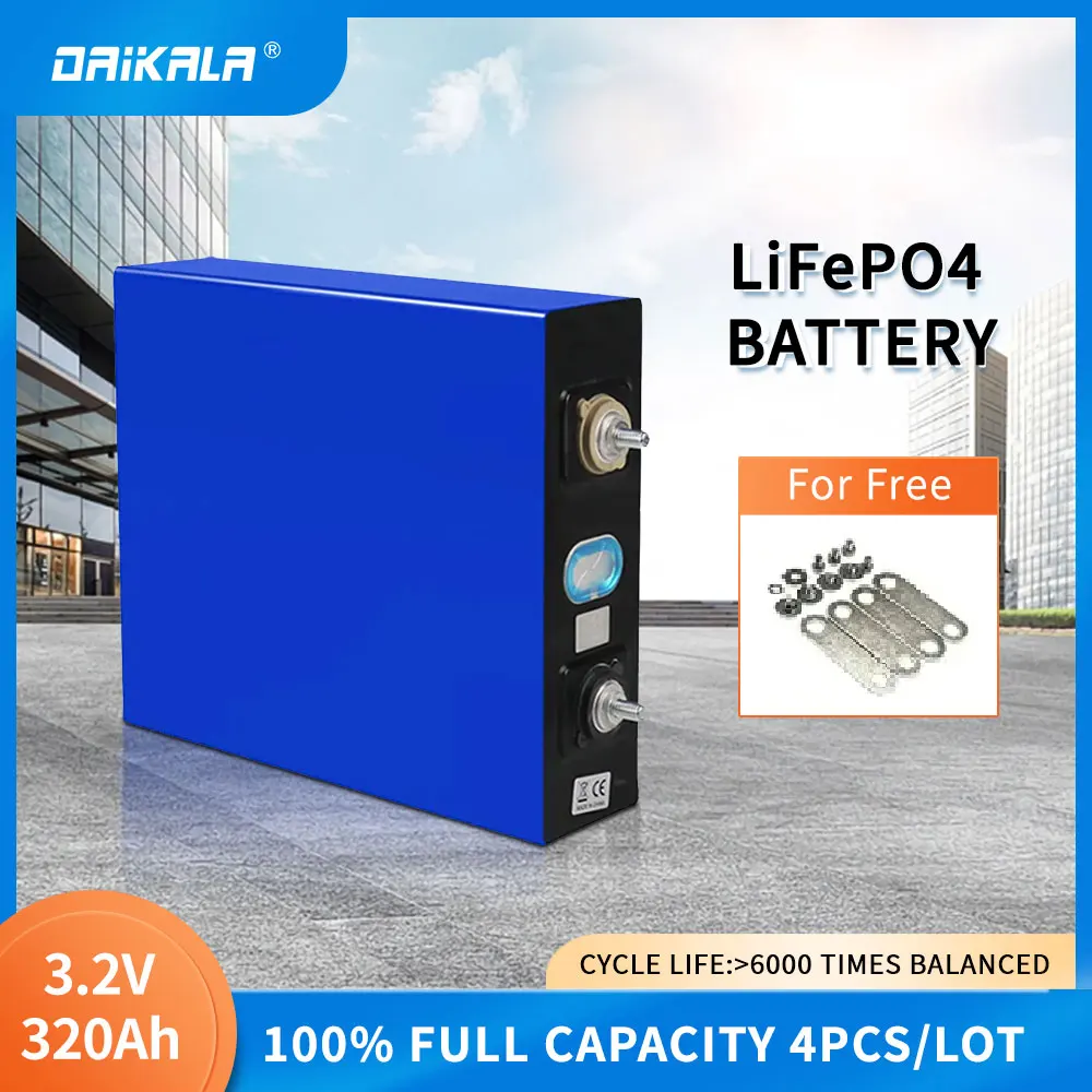 1-4pcs LifePo4 320Ah Grade A Batteries Poland Stock Battery 6000 Cycles Lifepo4 Battery 12V 48V Rechargable Battery For Solar
1-4pcs LifePo4 320Ah Grade A Batteries Poland Stock Battery 6000 Cycles Lifepo4 Battery 12V 48V Rechargable Battery For Solar