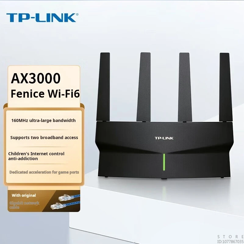 

TP-LINK Dual-band Router WiFi6 Gigabit 5G Dual-band AX3000 High-speed Network Yizhan Mesh Gaming E-sports Router TL-XDR3030
