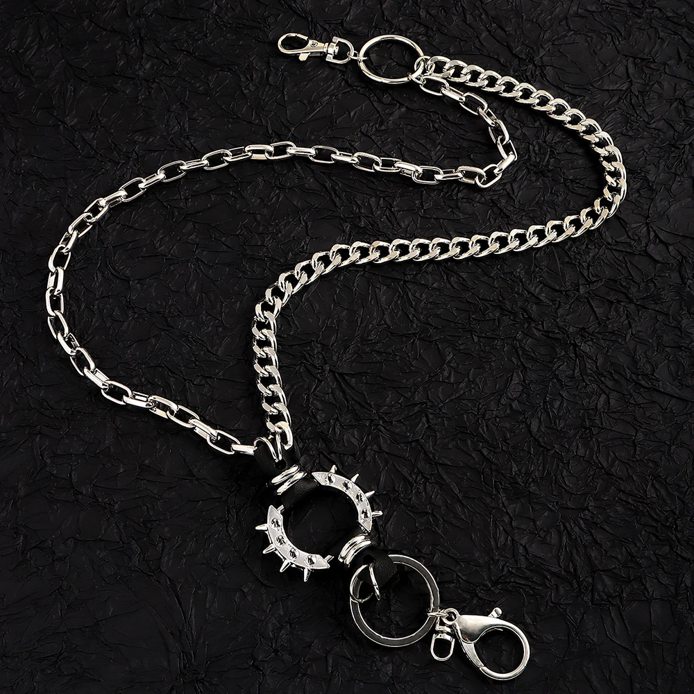 

Metal Punk Rock Layered Chain Keychains For Men Women Waist Key Chain Wallet Jeans Hip-hop Pants Belt Chains Jewelry Accessories