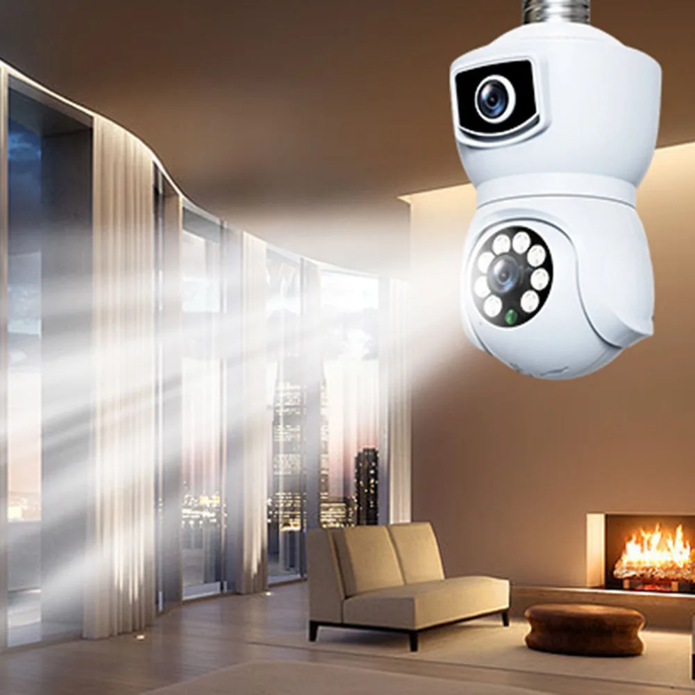 4MP V380 APP Dual Lens E27 Lamp Head Socket Full Color Wireless PTZ IP Dome Camera Intercom Security Baby Monitor Auto Tracking
4MP V380 APP Dual Lens E27 Lamp Head Socket Full Color Wireless PTZ IP Dome Camera Intercom Security Baby Monitor Auto Tracking