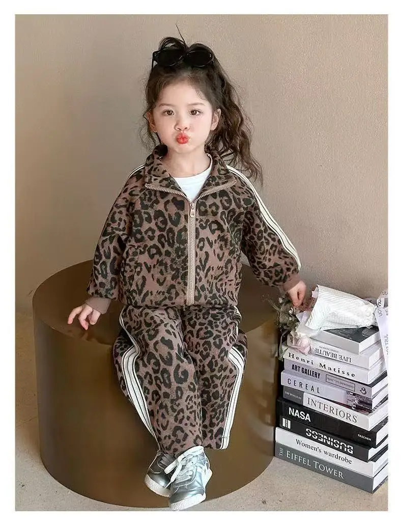 الفتيات مجموعة ملابس الربيع نمط جديد للأطفال ملابس رياضية أنيقة للفتيات طفل الفتيات ليوبارد نمط السراويل + السراويل قطعتين مجموعة الفتيات مجموعة ملابس الربيع نمط جديد للأطفال ملابس رياضية أنيقة للفتيات طفل الفتيات ليوبارد نمط السراويل + السراويل قطعتين مجموعة