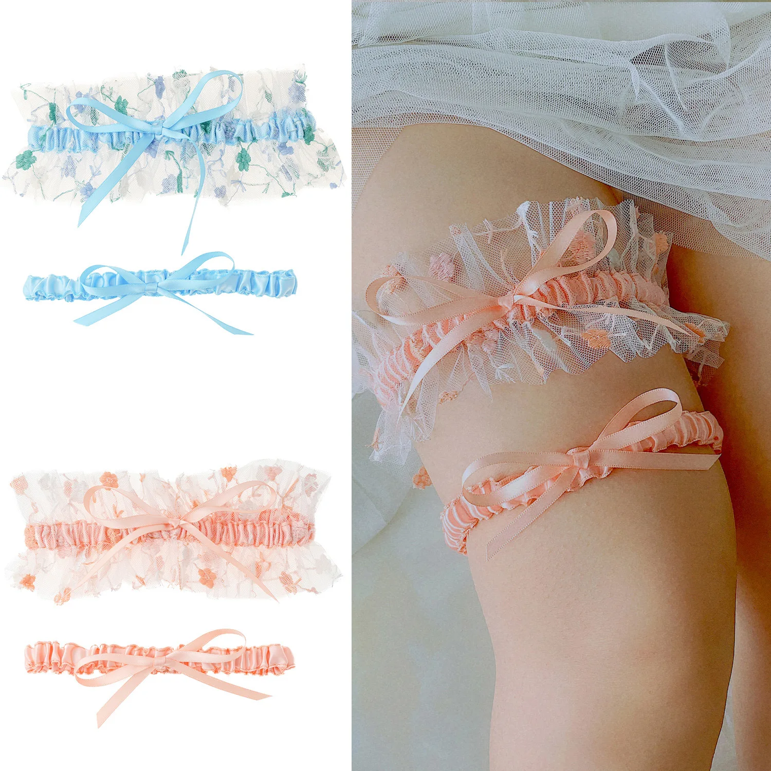 Wedding Garters 2pcs/Set Elastic Thigh Ring Bow Garter Prom Leg Accessories for Bride Bridesmaid
Wedding Garters 2pcs/Set Elastic Thigh Ring Bow Garter Prom Leg Accessories for Bride Bridesmaid