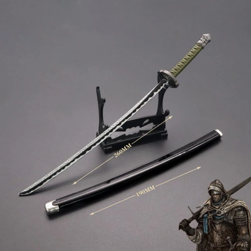 26cm Elden Moonveil Katana Sword Japanese Game Keychain Swords Katana Weapon Model Accessories Key Chian Ring Gifts Toys for Boy
26cm Elden Moonveil Katana Sword Japanese Game Keychain Swords Katana Weapon Model Accessories Key Chian Ring Gifts Toys for Boy