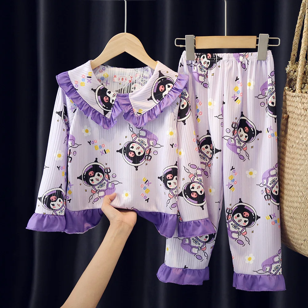 Anime Sanrios Kuromi My Melody Cinnamoroll Cartoon Children Pajamas Spring Fall Long-Sleeved Cute Boys Girl Cotton Homewear Gift
Anime Sanrios Kuromi My Melody Cinnamoroll Cartoon Children Pajamas Spring Fall Long-Sleeved Cute Boys Girl Cotton Homewear Gift