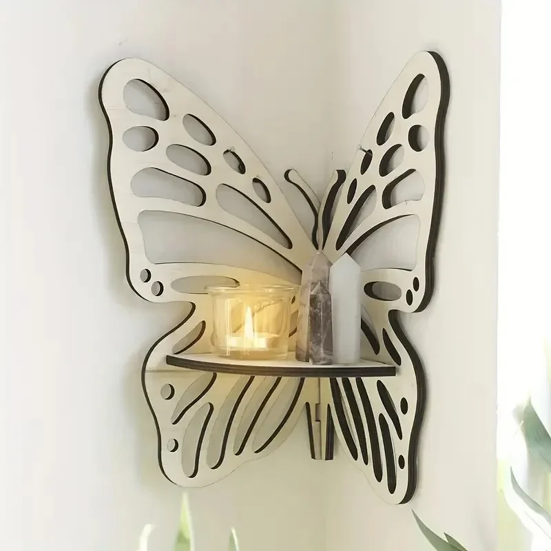 Wooden Butterfly Right Corner Hollowed Out Creative Shape Storage Shelf Decoration Wall Storage Shelf
Wooden Butterfly Right Corner Hollowed Out Creative Shape Storage Shelf Decoration Wall Storage Shelf