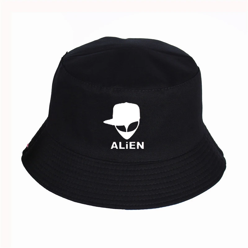 

Summer Fisherman Cap Cute Monster Alien Gesture Peace Victory Bucket Hat Panama Fishing Caps Men UFO Fans hats