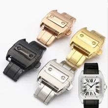 Watch Buckle 316L Stainless Steel Brushed Butterfly 18/21mm Fold Buckle Clasp for Cartier Santos 100 Series
Watch Buckle 316L Stainless Steel Brushed Butterfly 18/21mm Fold Buckle Clasp for Cartier Santos 100 Series