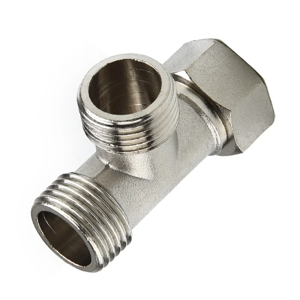 

Toilet 304 Copper T Adapter G1/ 2" T-Valve Diverter Valve Three Way Device Hole Water Pipe For Bath Bidet Sprayer Shower