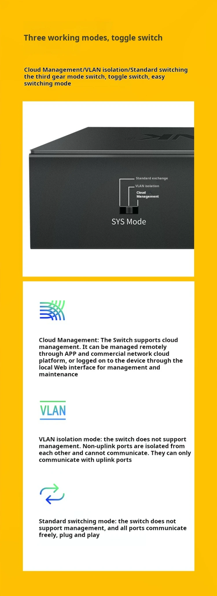 S71ec0035b430427aa50590377b6cf5e0K TP-LINK Cloud Switching TL-SG2005 Five-port Full Gigabit Web Network Management Cloud Management Switch Network Cable Splitter