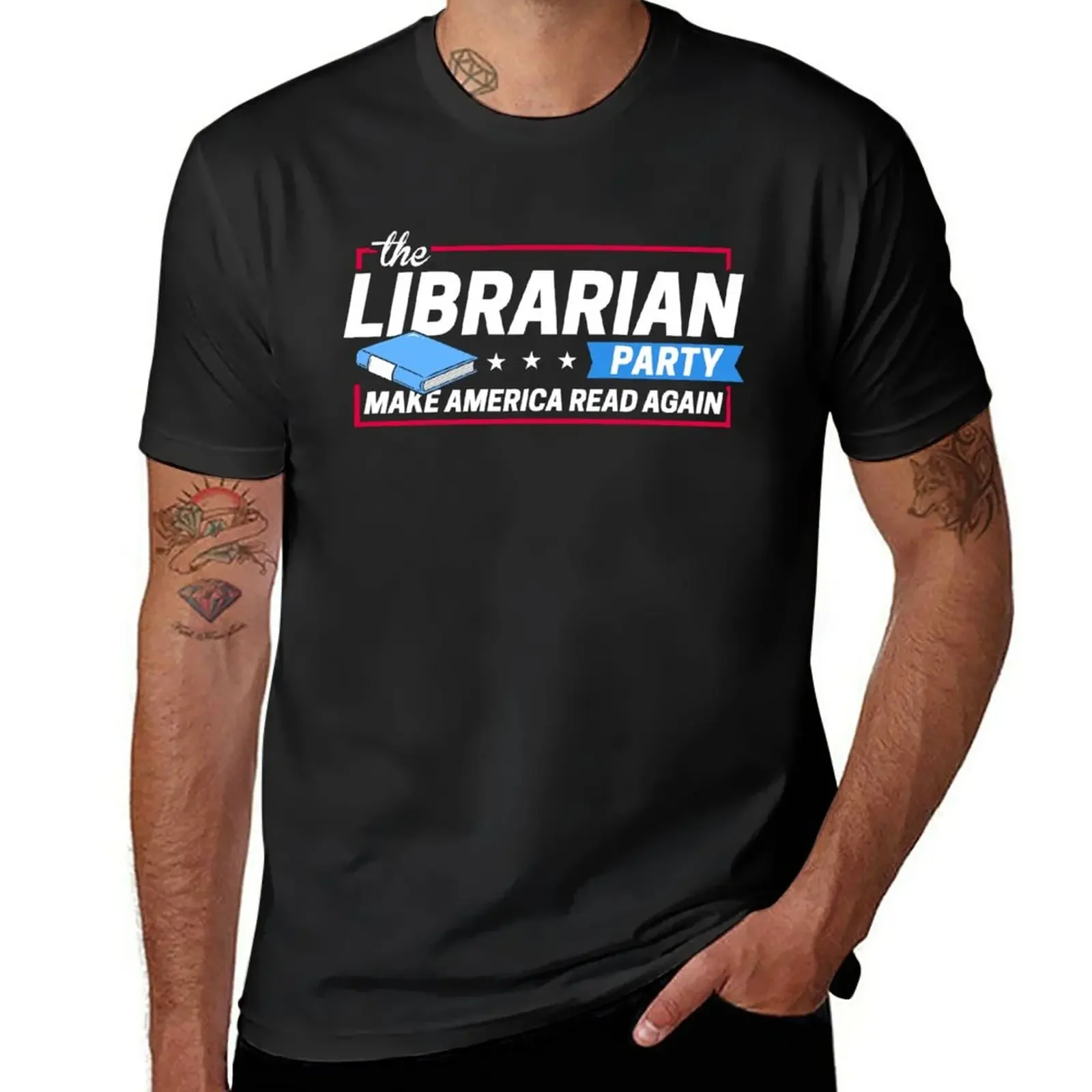 

Librarian Party: Make America Read Again T-Shirt aesthetic clothes vintage mens tall t shirts