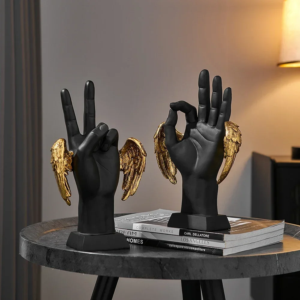 

modern home decoration Desk Ornament Room Decor Sculpture and Figurines home decor ok gesture gifts statue design decorations