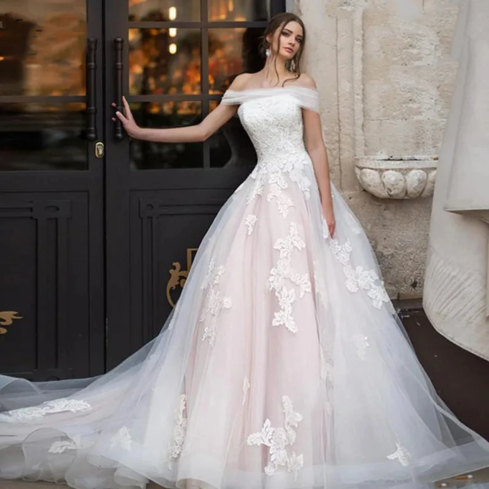 Luxury Sexy Wedding Dress for Woman 2024 Ball Gown Lace Up Pink Boat Neck Tulle Bride Dress With Backless Pleat Vestido De Novia
Luxury Sexy Wedding Dress for Woman 2024 Ball Gown Lace Up Pink Boat Neck Tulle Bride Dress With Backless Pleat Vestido De Novia