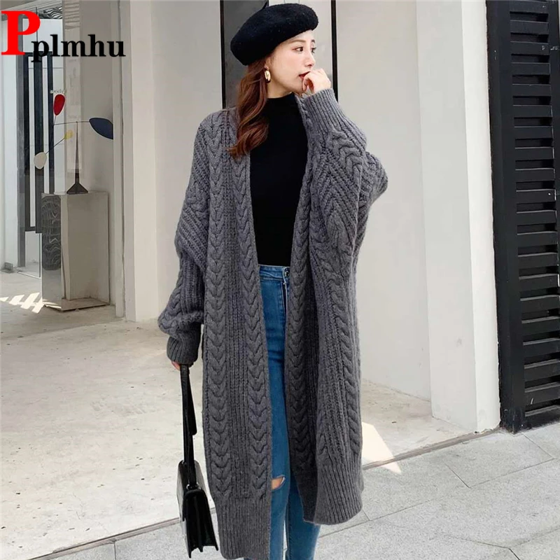 Coats Women Casual Big Size 4xl Knitwear Sweaters Jackets Loose Long Gilet Korean Malhas Tops Twists Hollow Out Knitted Cardigan
Coats Women Casual Big Size 4xl Knitwear Sweaters Jackets Loose Long Gilet Korean Malhas Tops Twists Hollow Out Knitted Cardigan