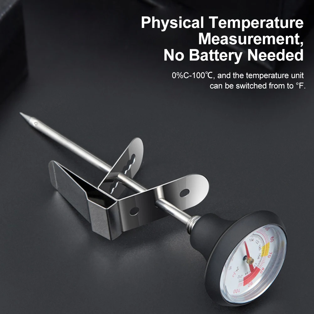 Milk Frothing Thermometer Stainless Steel Temperature Monitor 0℃~100℃/32℉~212℉ for Coffee Milk Froth Chocolate Cappuccino Food
Milk Frothing Thermometer Stainless Steel Temperature Monitor 0℃~100℃/32℉~212℉ for Coffee Milk Froth Chocolate Cappuccino Food