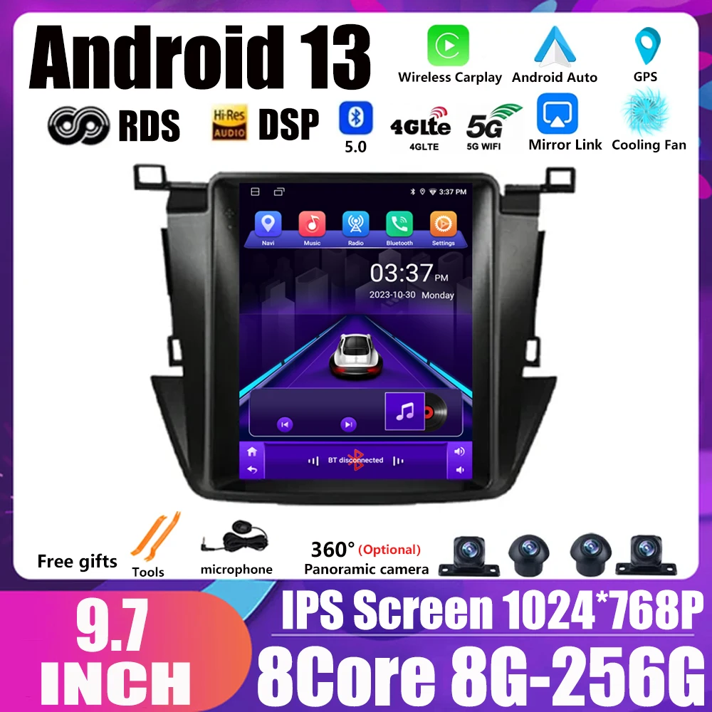Автомобильное радио-навигация GPS беспроводное Carplay Android 13 Авторадио Bluetooth BT для Tovota RAV4 2013 - 2018 мультимедийный видеоплеер
Автомобильное радио-навигация GPS беспроводное Carplay Android 13 Авторадио Bluetooth BT для Tovota RAV4 2013 - 2018 мультимедийный видеоплеер